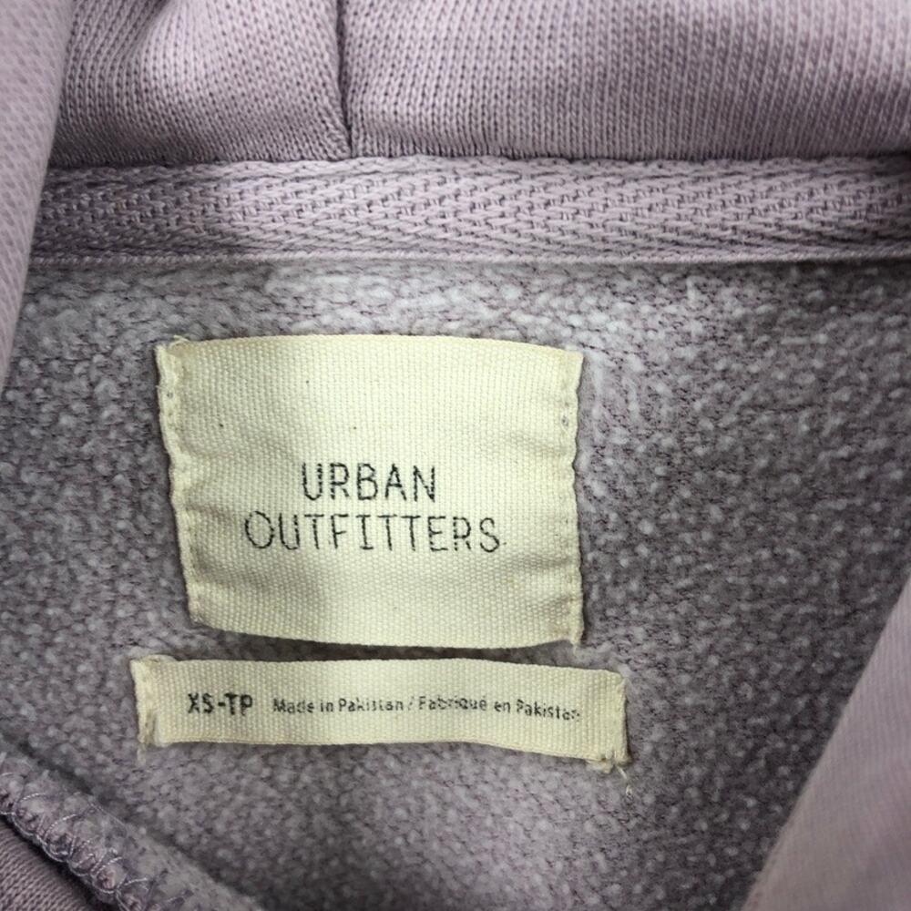 Urban Outfitters Hoodie Sweater Women's XS Lilac Purple Crop Fleece Pullover - Picture 2 of 8